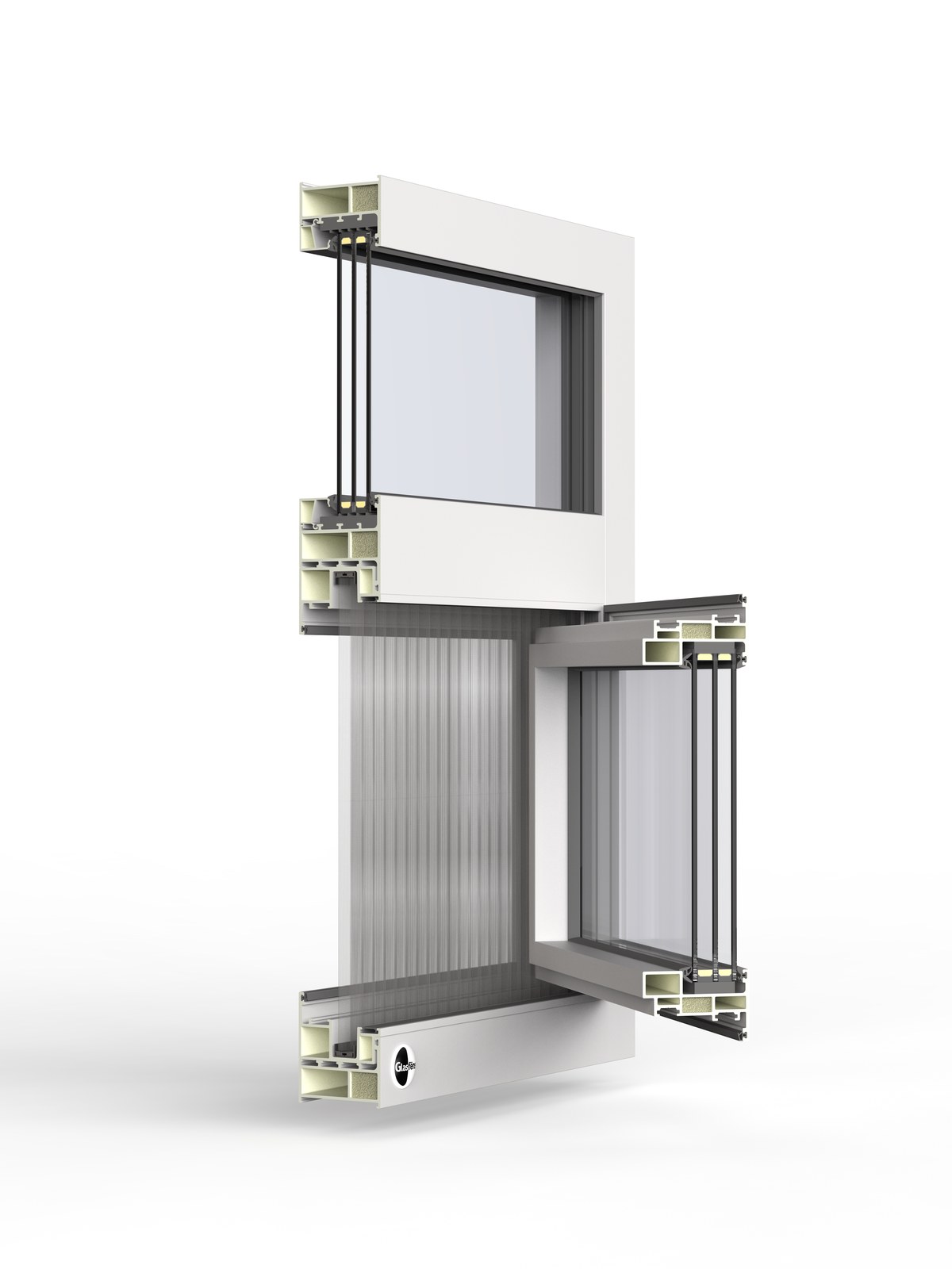 GR85 Casement Window profile section