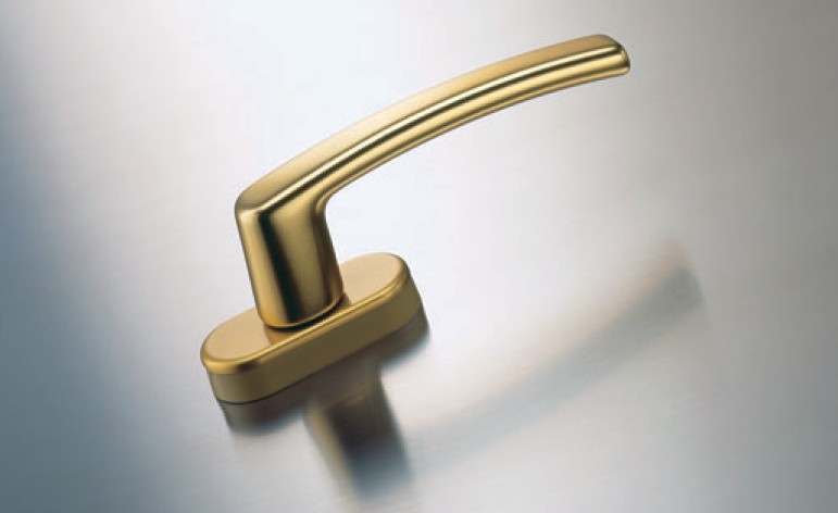 Roto handle in Brass Matt Anodized