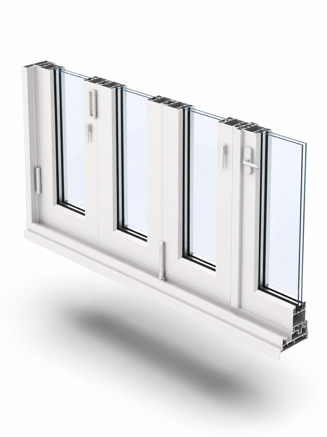 A-115 Impact Bi-Fold Door profile section
