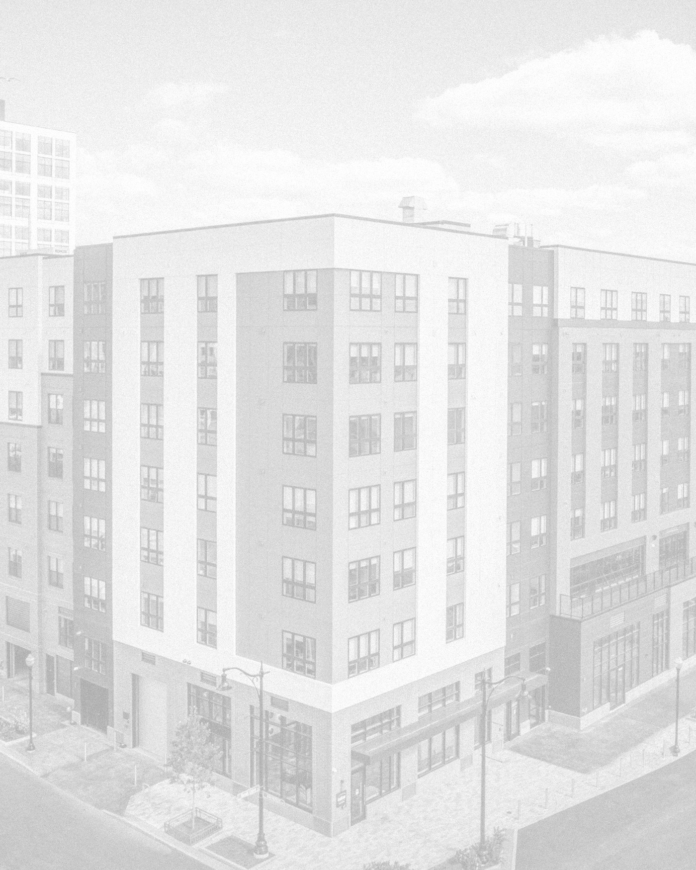 High-performance glazing on a multifamily building