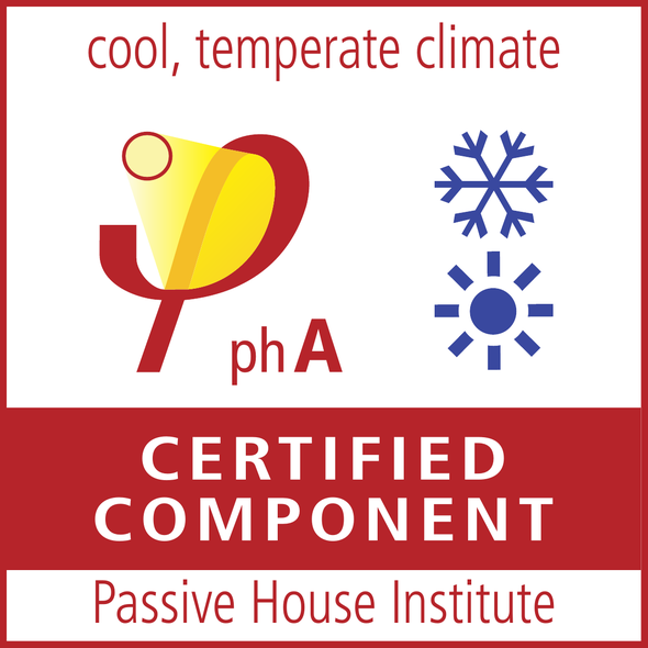 Passive House Institute Certified Component, phA, cool, temperate climate