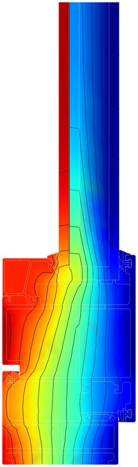 GR70 Swing Door head temperature map