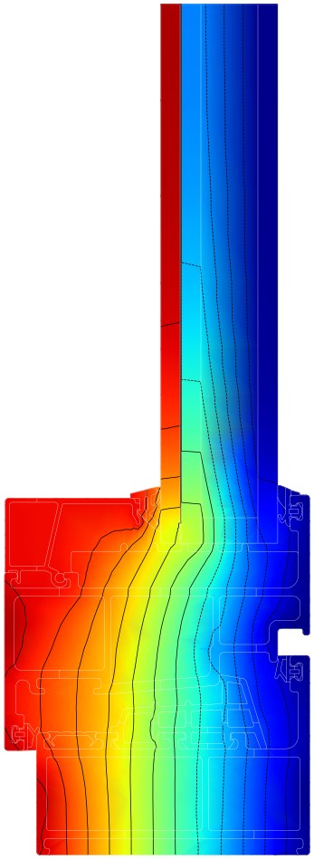 GR85 Dual Action Window sill temperature map