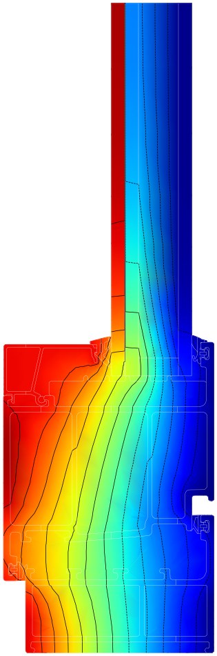 GR85 Swing Door head temperature map